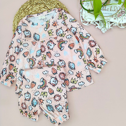 ست راحتی مخمل چین چینی دخترانه مناسب ۱ تا ۸ یا ۹ سال