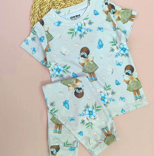 ست راحتی دخترانه و مادرانه نخ پنبه مناسب ۲ تا ۱۵ سال و ۳۸ و ۴۰ بزرگسال