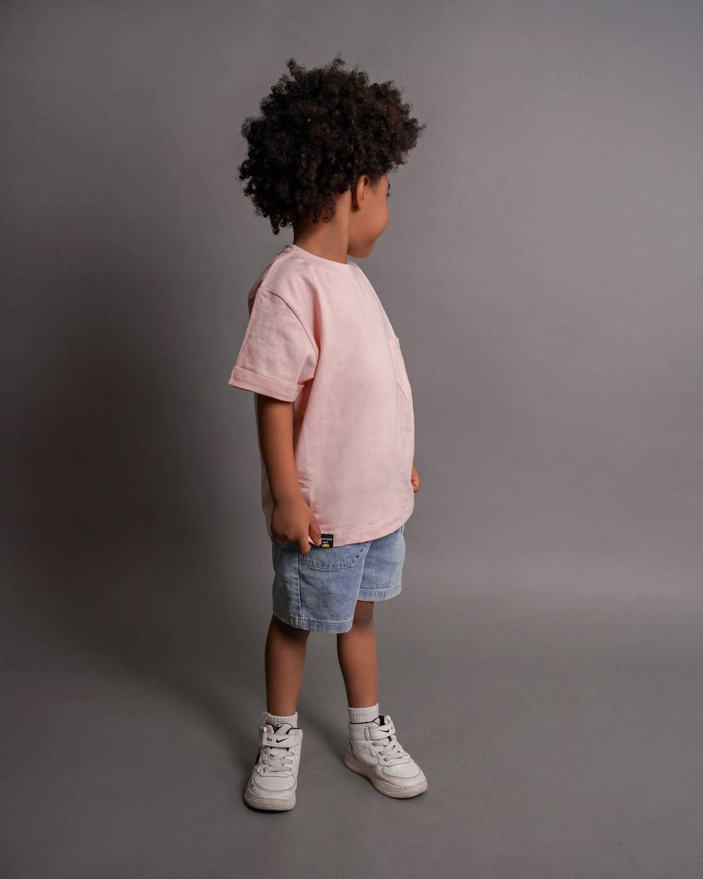 تیشرت تک جیب صورتی