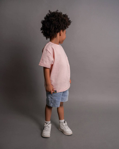 تیشرت تک جیب صورتی