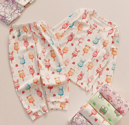 ست راحتی طرح بستنی مناسب ۶ ماه تا ۳ سال